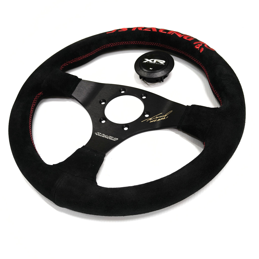 Js Racing - Signed store limited Steering Wheel - 3 Spokes suede-XRSG-Store Limited - RZCrewGarage