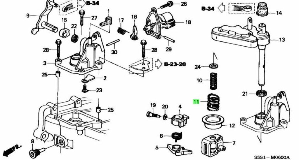 Genuine Honda Parts - Spring, Fifth-Sixth Select - Honda - Civic Type R FD2R-24466-PPP-000 - Rzcrewgarage
