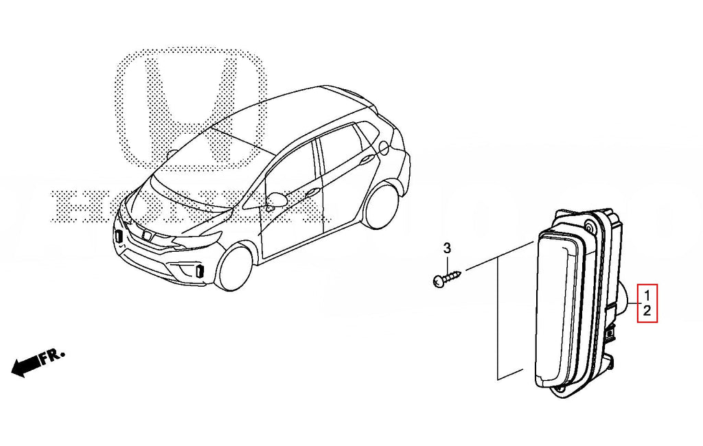 Genuine Honda Parts - Light Assy., R. Fr. Position - Honda - Fit-Jazz GK5 - 33600-T5A-003 - Rzcrew Garage