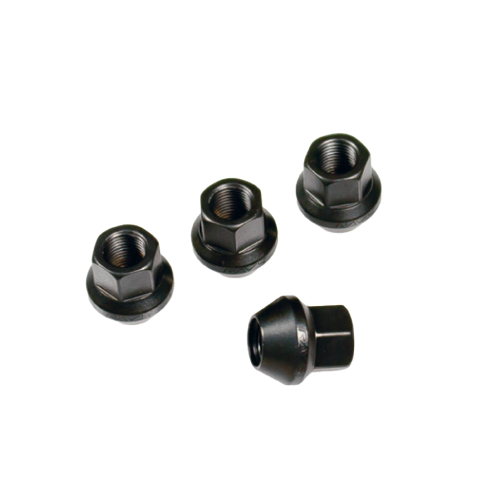 Rays - 17HEX Racing Nut Set (Short/Through Type) L25 - 16 Pieces - Black - M12x1.5 - RZCrewGarage