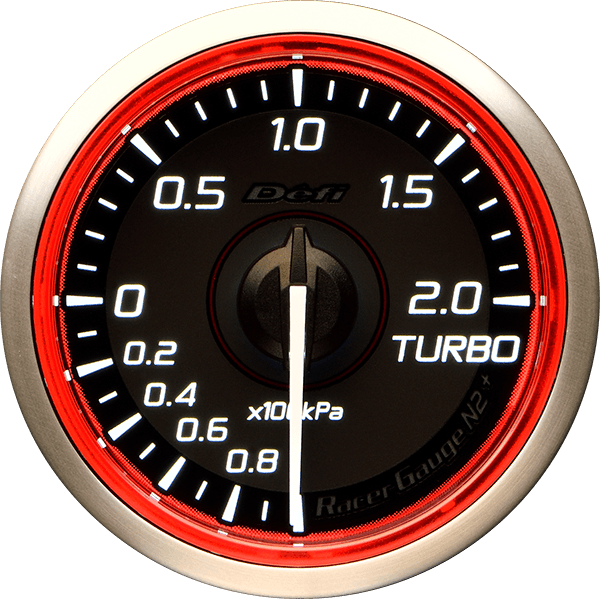 Defi Racer Gauge N2+ (Red) Boost Gauge - 60mm - 2 Bar-DF19502 - RZCrewGarage