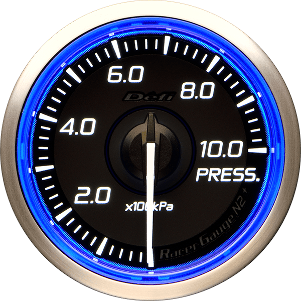 Buy Defi Racer Gauge N2+ (Blue) Oil Pressure Gauge - 52mm