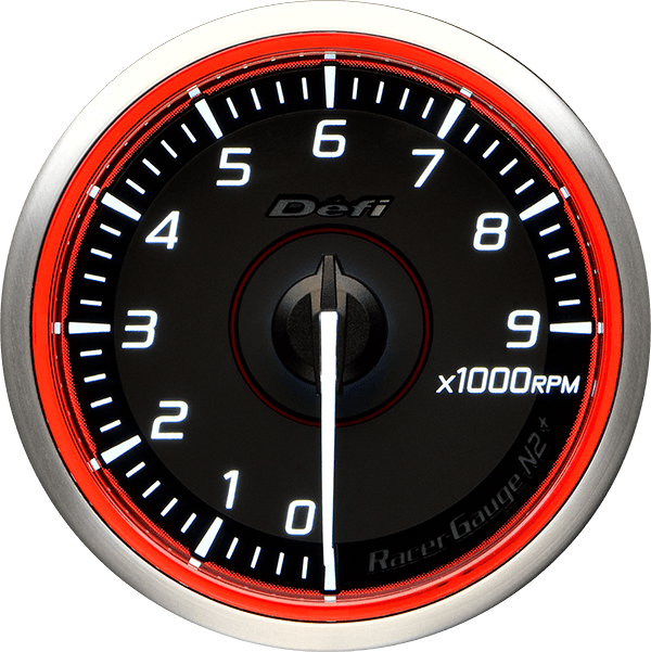 Defi Racer Gauge N2+ (Red) Tachometer Gauge - 60mm - 9000rpm-DF19902 - RZCrewGarage