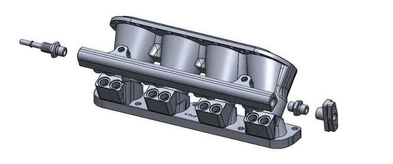 Rzcrew Racing - Billet Airstream Dual injectors Straight Runner Intake Manifold upgrade Kit - Mitsubishi - Lancer Evolution X CZ4A-HVAIR-T-SDIUK-EVOX