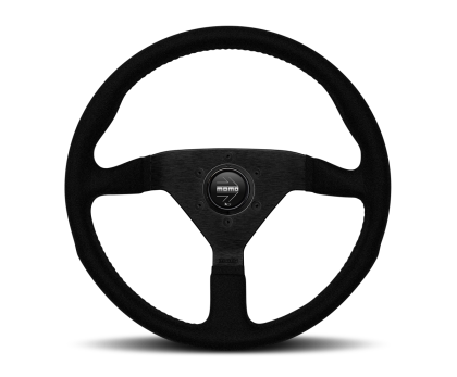 Momo - Monte Carlo Steering Wheels - 350mm Black Stitches Alcantara - Flat Dish-MCL35AL1B - RZCrewGarage