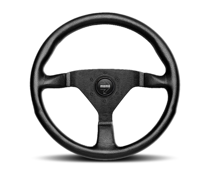 Momo - Monte Carlo Steering Wheels - 350mm Black Stitches Leather - Flat Dish-MCL35BK1B - RZCrewGarage