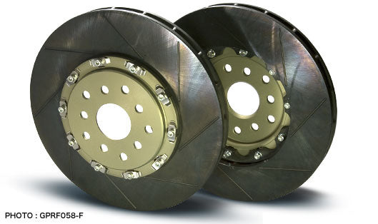 Project Mu - SCR-GT Front Slotted Rotors (TuFram) - Honda Civic Type R FK8 GPRH132-F - Rzcrewgarage