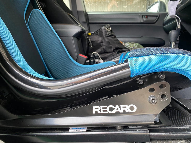 Recaro Japan RCS Fixed Bucket Seat - Black Shell - Black,Silver Fabric - 81-087.20.616-0 - Rzcrewgarage