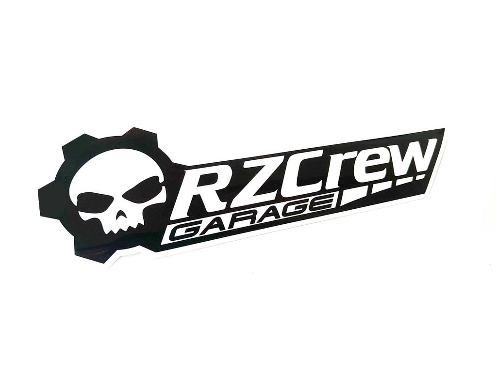 Rzcrew Garage - Black and White Sticker - RZG-BW-ES - RZG-BW-ES - Rzcrew Garage
