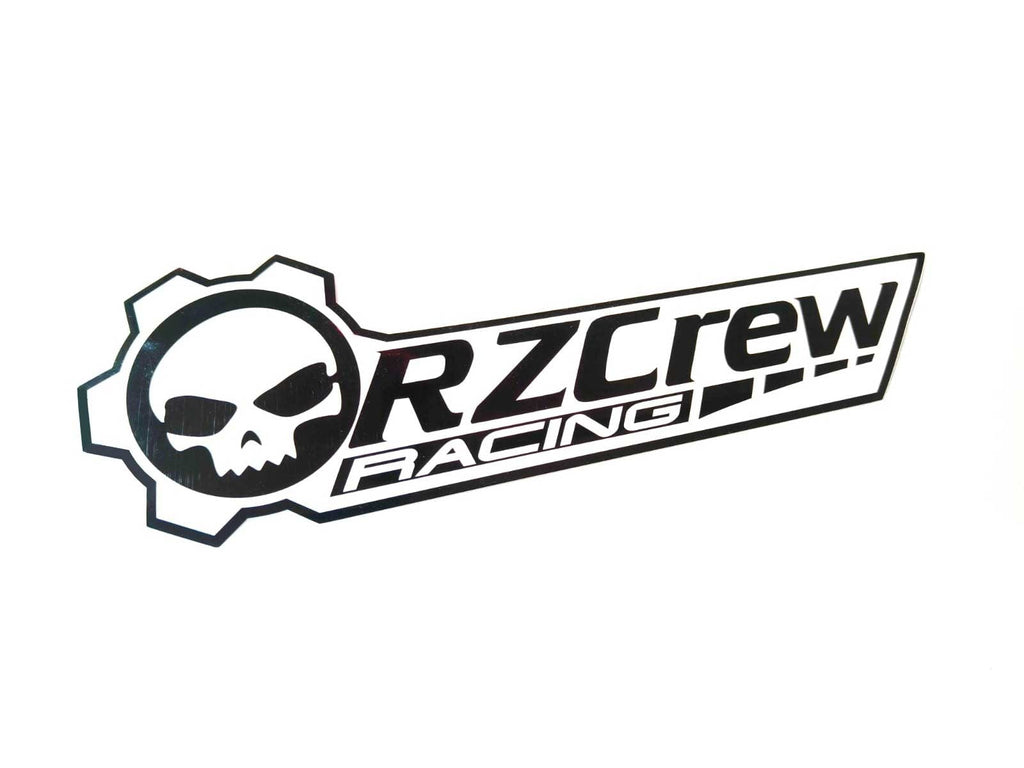 Rzcrew Racing - White and Black Sticker - RZR-WB-ES - RZR-WB-ES - Rzcrew Garage