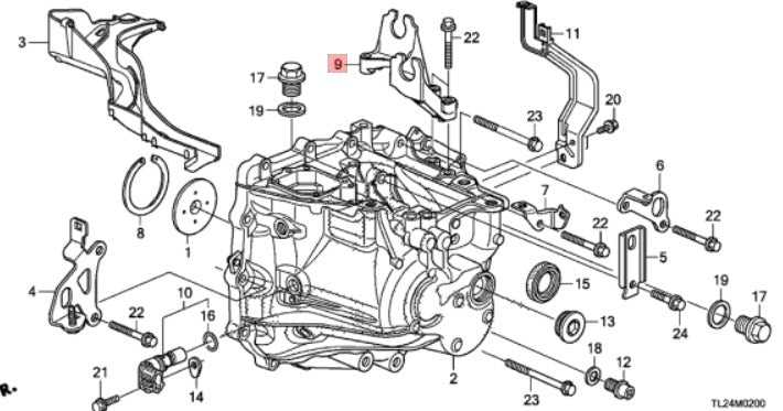 Genuine Honda Parts - Gearbox Stay, Change Wire - Honda - FD2R - 24601-RPW-000 - Rzcrewgarage