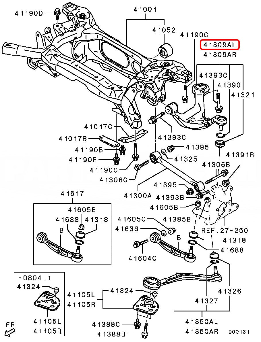 OEM Mitsubishi - OEM Mitsubishi - ARM ASSY,RR SUSP,UPR LH - Mitsubishi - CZ4A - 4110A051 - Rzcrewgarage