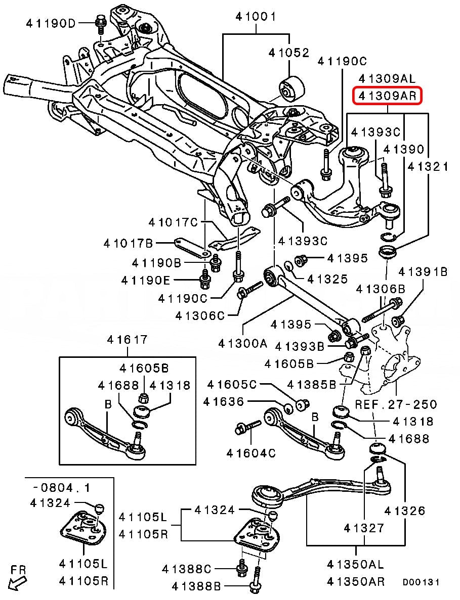 OEM Mitsubishi - OEM Mitsubishi - ARM ASSY,RR SUSP,UPR RH - Mitsubishi - CZ4A - 4110A052 - Rzcrewgarage