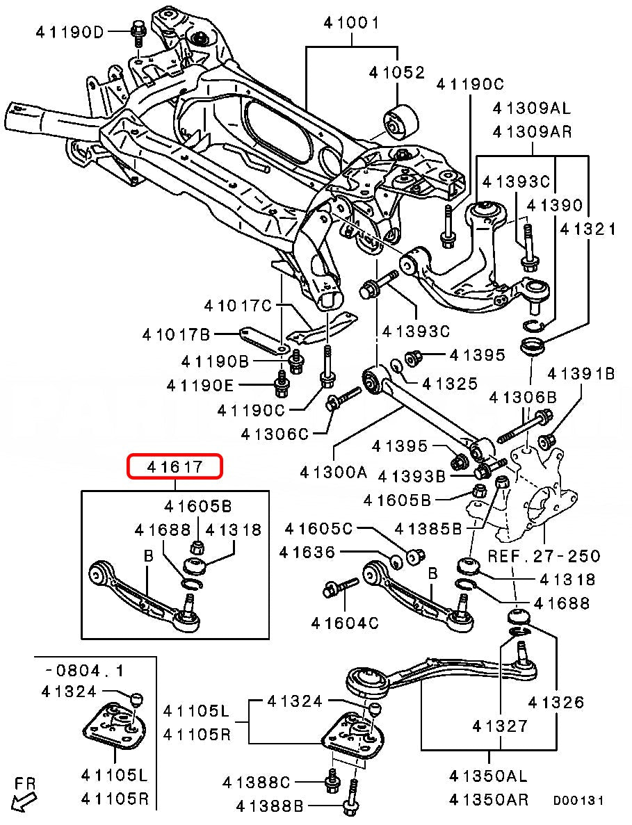 OEM Mitsubishi - OEM Mitsubishi - LINK,RR SUSP ASSIST - Mitsubishi - CZ4A - 4117A031 - Rzcrewgarage