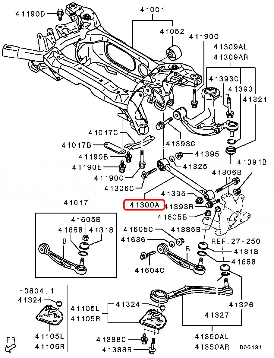 OEM Mitsubishi - OEM Mitsubishi - ARM ASSY,RR SUSP,LWR - Mitsubishi - CZ4A - 4113A049 - Rzcrewgarage