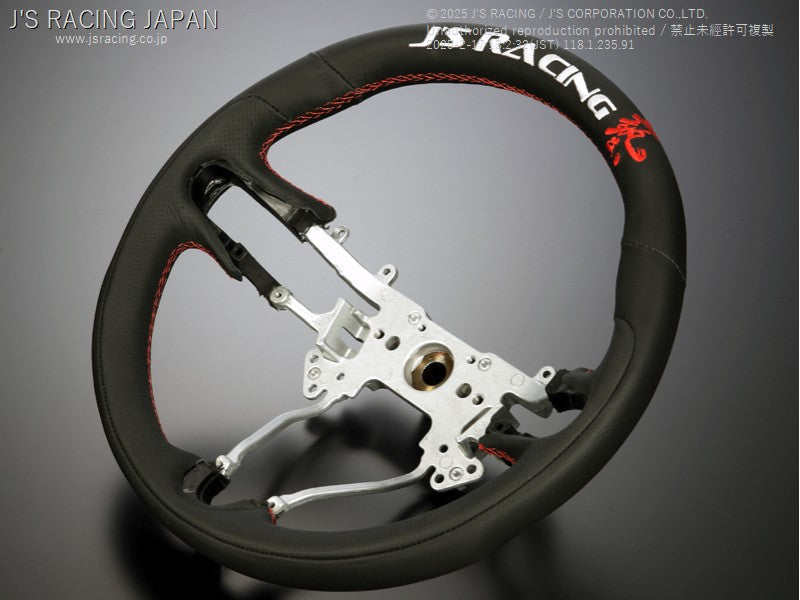 Js Racing - Sports Steering Wheel WAZA Leather - Honda-SSG-03-JSL - RZCrewGarage