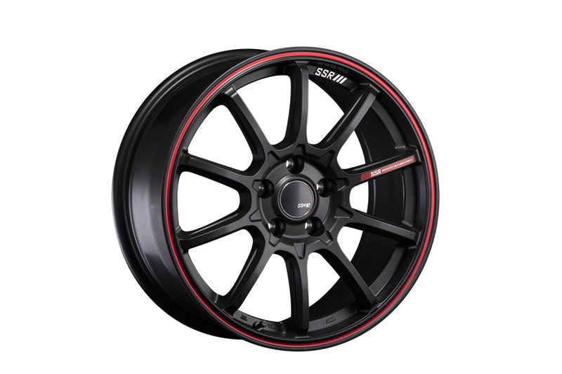 SSR Japan GTV05 17x7 5x114.3 ET:42 Flat Black/Red Line
