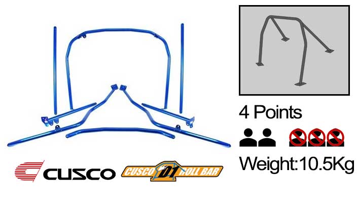 Cusco - D1 - 4 Points Roll Cage ( 2 Passengers ) - Honda - Civic Type R FD2R - 329 261 C