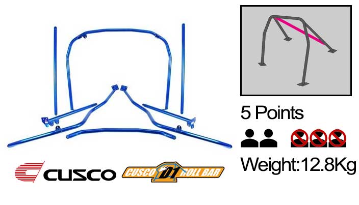 Cusco - D1 - 5 Points Roll Cage ( 2 passengers ) - Honda - Civic EG Hatchback - 315 261 D