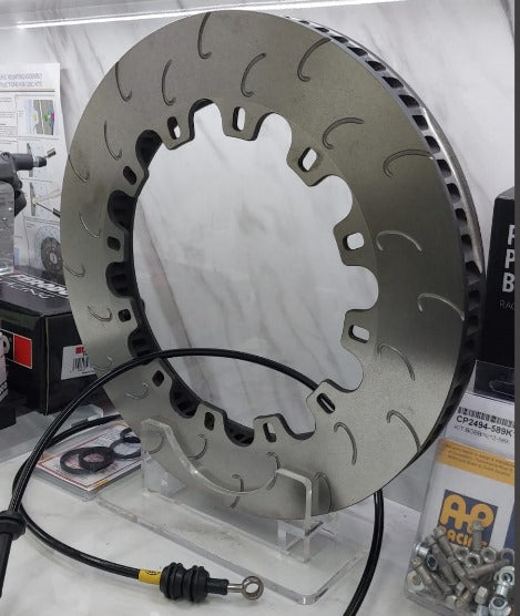 APRAC-AP9444-5000R285x24mmUniversal-Braking point Slotted Rotors-Anodised Grey-AP Racing APF404 (CP3215D50) - Rzcrewgarage