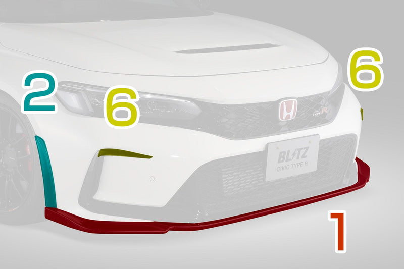 Blitz - Front Lip Spoiler - Honda - Civic Type R FL5 - 60461 - Rzcrew Garage