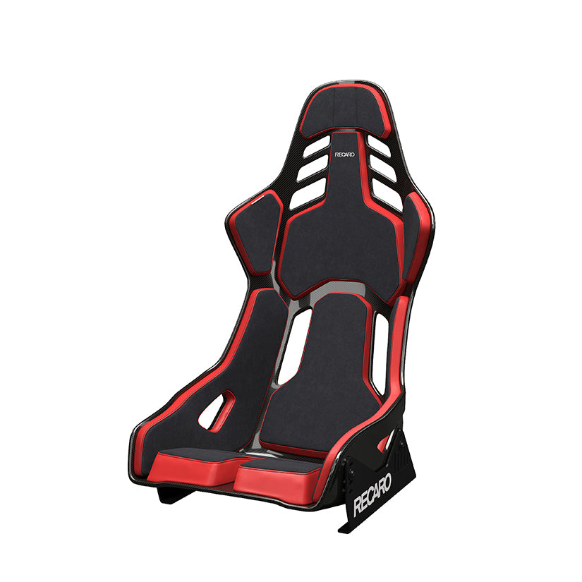 Recaro Podium Sport (RHD) Bucket Seat - Alcantara Black/Leather Red-079.02.2B22 - Rzcrewgarage
