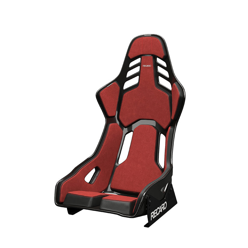 Recaro Podium Sport (RHD) Bucket Seat - Alcantara Red/Leather