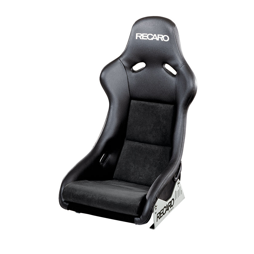 Recaro Pole Position ABE Bucket Seat - Fibreglass Ambla Leather Black/Dinamica Suede Black-070.77.0885 - Rzcrewgarage