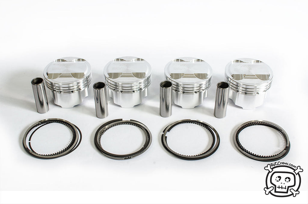 Rzcrew Racing - Forged Pistons 75mm - 8:5 to 15:0 Compression Ratio - Toyota - 2NZ-FE