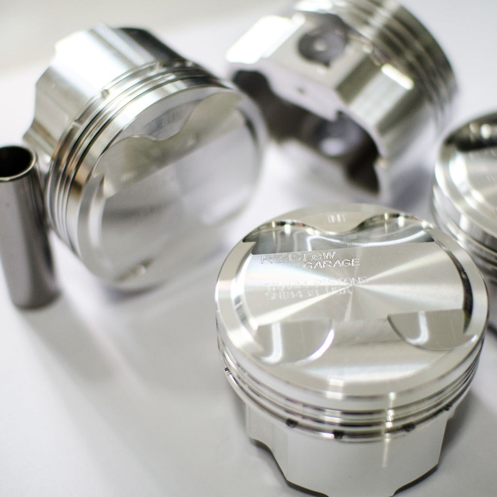Rzcrew Racing - Forged Pistons 88.5mm - 8:5 to 15:0 Compression Ratio - Mazda L3-VE MZR