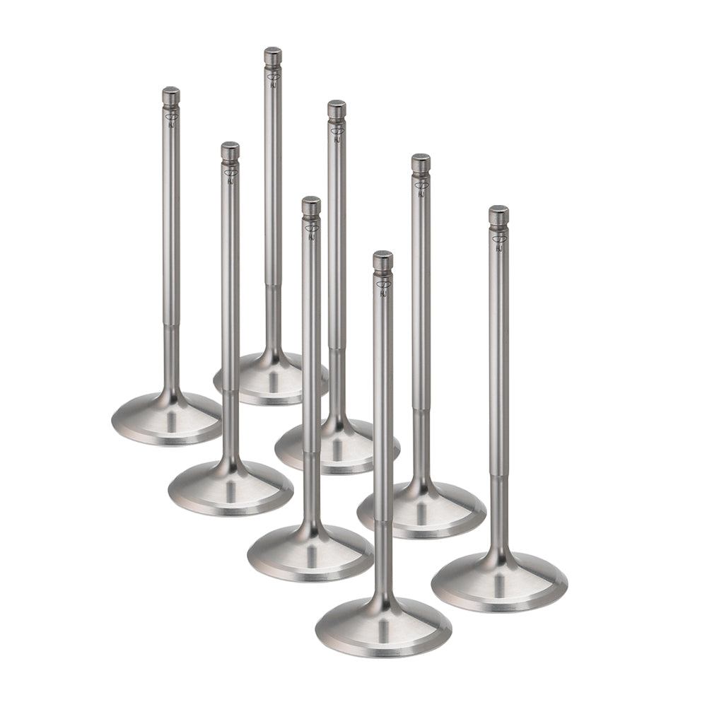 Supertech - Honda K20A Titanium Exhaust Valves set of 8 (+1mm Flat Oversize) - HEVT-1022F-8 - HEVT-1022F-8
