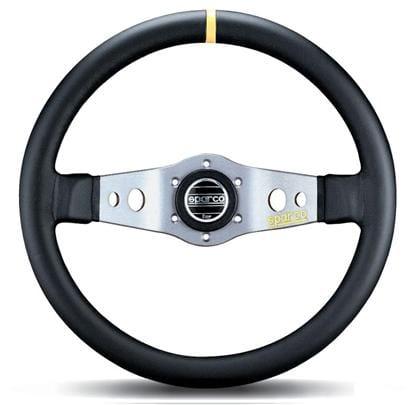 Sparco - L555 Steering Wheels - 2 Spokes Leather - 90mm Deep Dish-015TSFL9 - RZCrewGarage