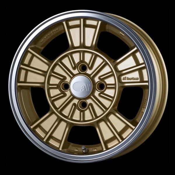 Enkei Japan all fourteen - 16x6.5J - 4x100 - ET: 38/45 (Machining Gold) - JDM-314-665-4938MCG