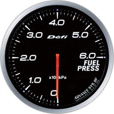 Defi White Advance BF Fuel Pressure Gauge - 60mm - 6 Bar-DF10301 - RZCrewGarage