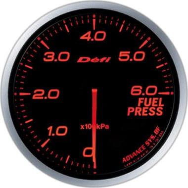 Defi Amber Advance BF Fuel Pressure Gauge - 60mm - 6 Bar-DF10302 - RZCrewGarage