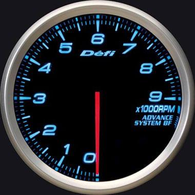 Defi Blue Advance BF RPM Gauge - 80mm - 9000 Rpm-DF10903 - RZCrewGarage