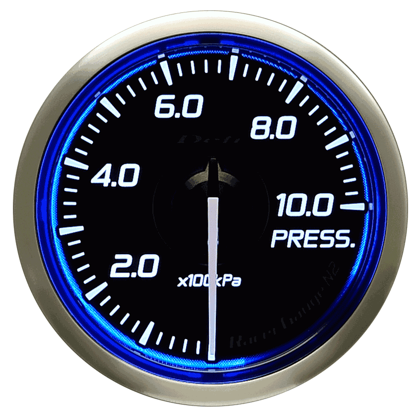 Defi Blue Racer N2 Oil Pressure Gauge - 52mm - 10 Bar-DF16201 - RZCrewGarage