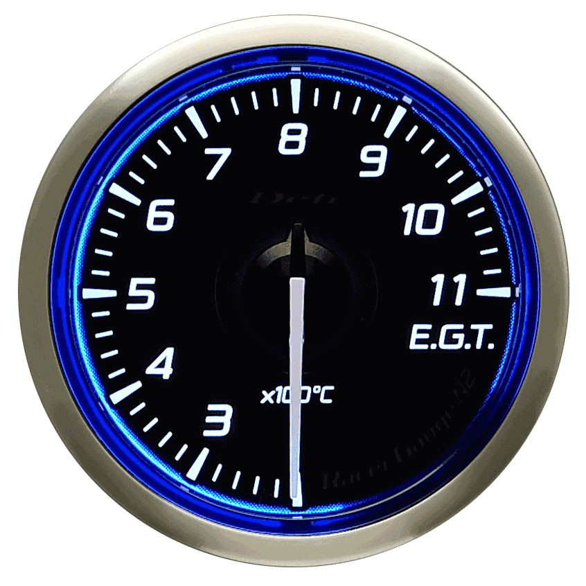 Defi Blue Racer N2 Exhaust Gas Temperature Gauge - 52mm - 200-1,100C-DF16401 - RZCrewGarage