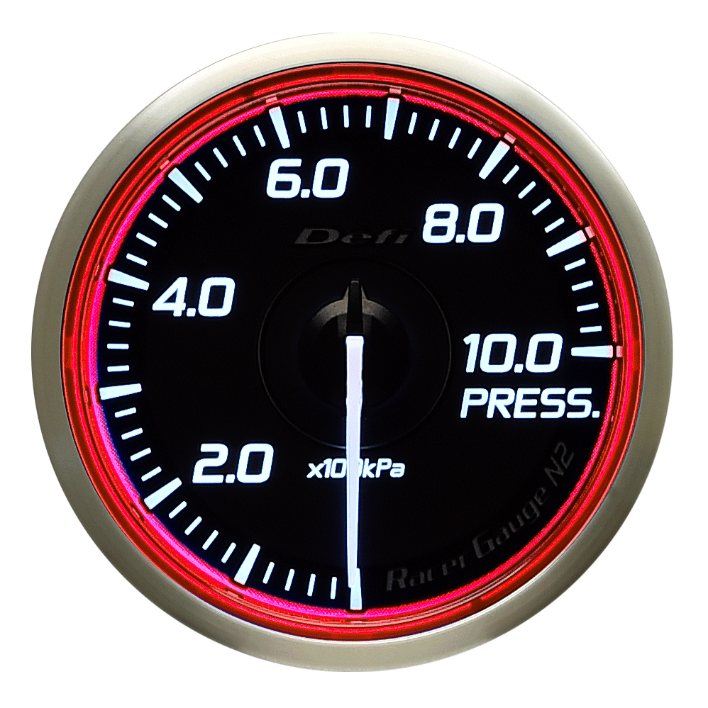 Defi Red Racer N2 Oil Pressure Gauge - 60mm - 10 Bar-DF16803 - RZCrewGarage