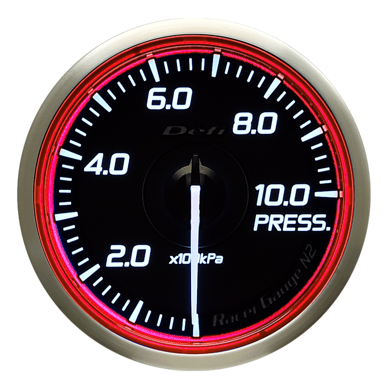 Defi Red Racer N2 Oil Pressure Gauge - 60mm - 10 Bar-DF16803 - RZCrewGarage
