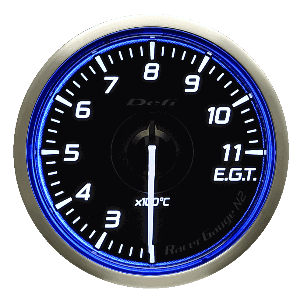 Defi Blue Racer N2 Exhaust Gas Temperature Gauge - 60mm - 200-1,100C-DF17001 - RZCrewGarage
