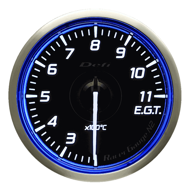 Defi Blue Racer N2 Exhaust Gas Temperature Gauge - 60mm - 200-1,100C-DF17001 - RZCrewGarage
