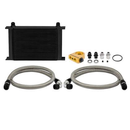 Mishimoto - Universal Thermostatic Oil Cooler Kit, Black, 25 Row - Black - Universal - MMOC-UHTBK - Rzcrewgarage