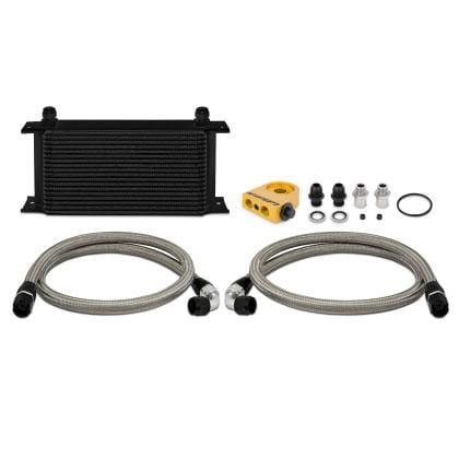 Mishimoto - Universal Thermostatic 19 Row Oil Cooler Kit, Black - Black - Universal - MMOC-ULTBK - Rzcrewgarage