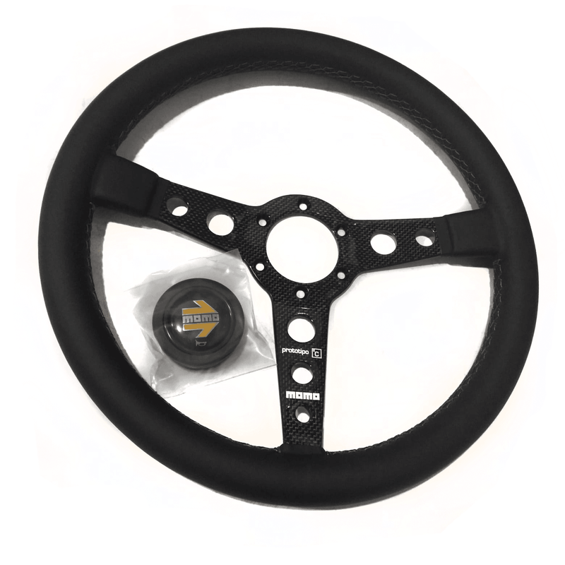 Momo - Prototipo 6C Steering Wheels - 3 Spokes Leather - 38mm Dish-P-3 - RZCrewGarage
