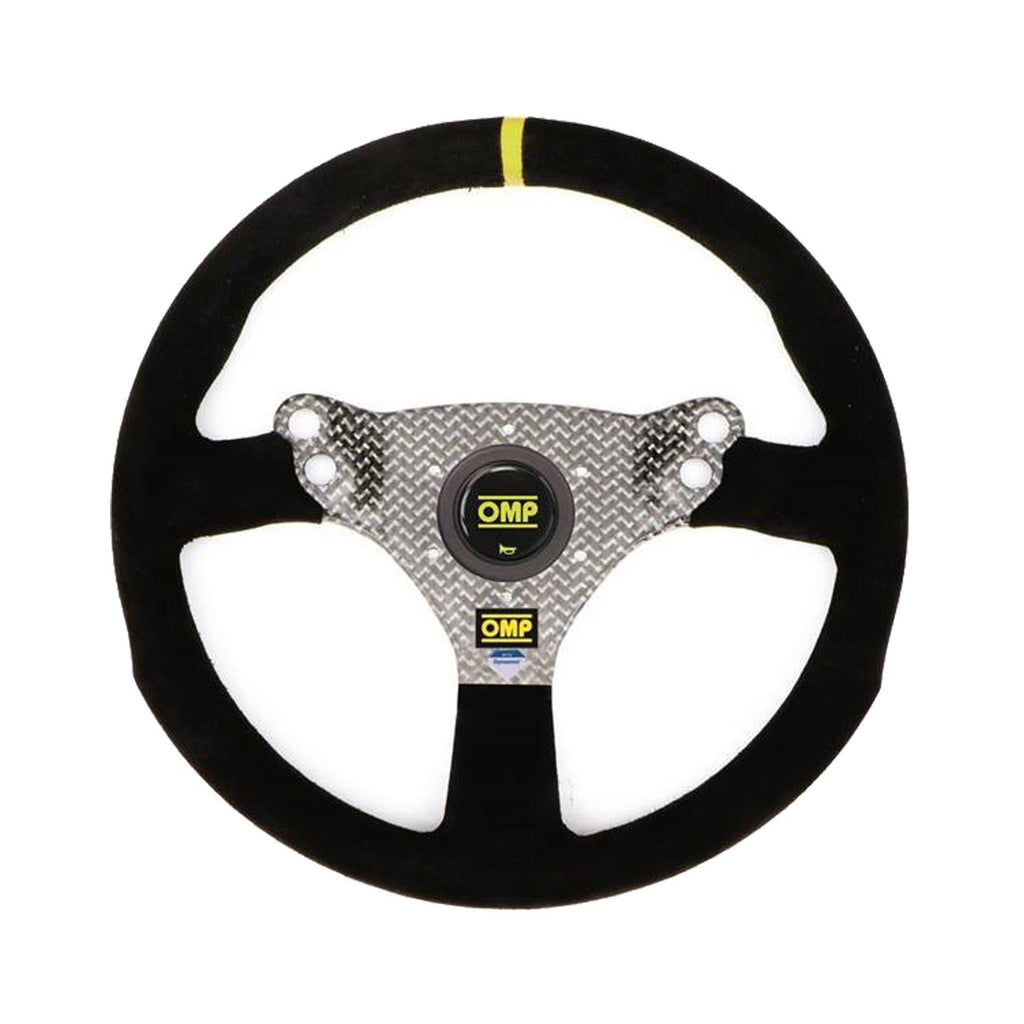 OMP - RACING 320 HYBRID S Steering Wheels - 320mm Carbon Fiber Dyneema - 3 Spokes Suede - OD/2048 - RZCrewGarage