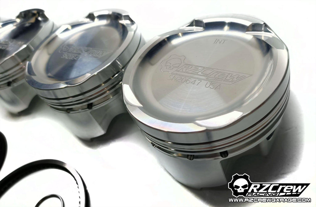 Rzcrew Racing - Forged Pistons 88.5mm - 8:5 to 15:0 Compression Ratio - Honda - F22C