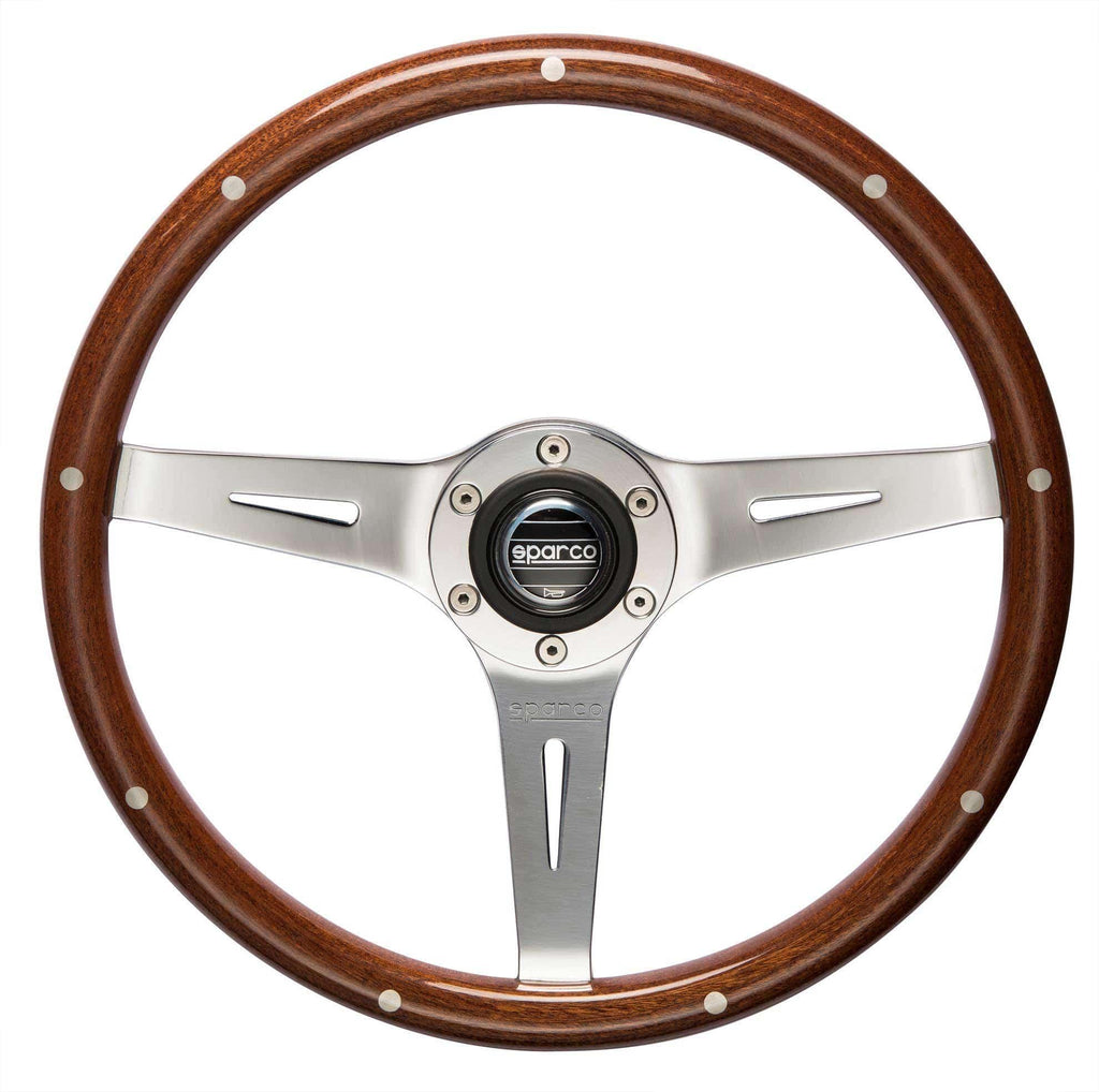 Sparco - Sanremo Steering Wheels - 3 Spokes Wood - 40mm Deep Dish-015R355VR - RZCrewGarage