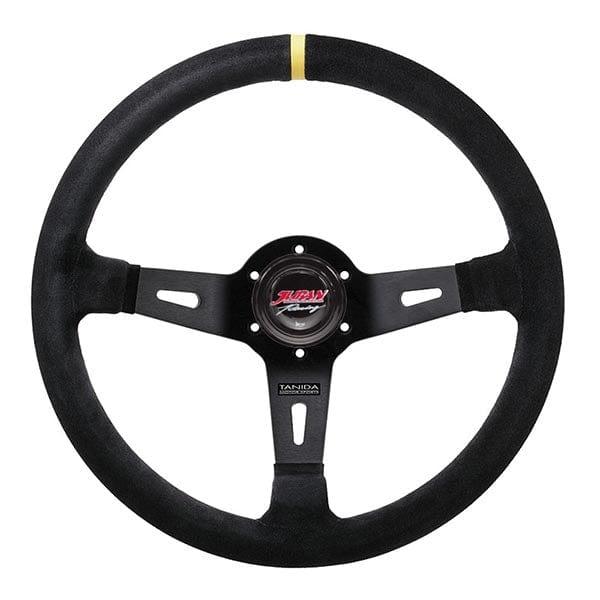 Juran - Sprint Steering Wheels - 3 Spokes Suede - 90mm Deep Dish-350657 - RZCrewGarage