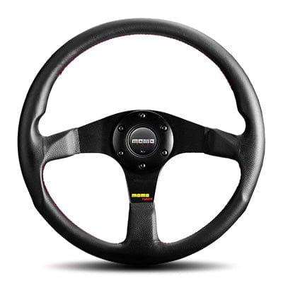 Momo - Tuner Black Steering Wheels - 3 Spokes Leather - 46mm Dish-T-14 - RZCrewGarage